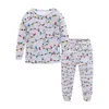 Mudkingdom Girls Boys Pajama Set Long Sleeve Cute Cartoon Unicorn Print Tops and Pants Kids Sleepwear Outfits Children Clothes 220706