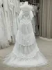 Boho Summer A Line Wedding Suknia 2022 Koronki z dekoltem w V-Neck z ramion bez pleców ślubnych sukien ślubnych szat Mariage vestidos de noiva