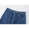 Rokken dames lange rechte denim rok vintage hoge taille jeans vrouwelijke streetwear casual pocket a-line potlood rokkenkirts