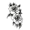 NXY Geçici Dövme Kadınlar Su Geçirmez Sticker Siyah Gül Çok Renkli Kelebek Çiçek S Su Transferi Vücut Sanatı Sahte 0330