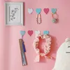 Cute Heart-shaped hook Creative Metal Strong Adhesive Paste Wall Bearing Kitchen Seamless Heart Hook Dream C0614G05