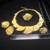 Brincos Colar Yulaili 2022 Jóias de pulseira de anel de alta qualidade do anel Jóias de braceletes Brasil Bridal 18K Bated Gold