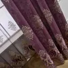 Curtain & Drapes European Embroidered Blackout Purple Curtains For Living Room Customized Elegant Window Panels Tulle BedroomCurtain