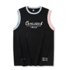 2022 Summer New Mens T-Shirts Sleeveless Fashion Panda Print Loose Top Sports Breathable Tank Top Casual Personality Street Style Short Sleeve Cotton Clothes