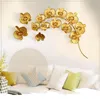 Muurstickers Moderne Creatieve 3D Smeedijzeren Gouden Ambachten Restaurant Decoratie Ornament Woonkamer Sofa Achtergrond Muurschildering Hanger