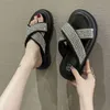 Thick Bottom Sequined Slippers Summer Slope With Lovely Fairy Wind Versatile Casual And Comfortable Shopping Sandals