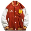 Lose Bomberjacke Männer Lustige Grafik Brief Stickerei Baseball Mäntel Paar Casual Retro Harajuku Outwear Herbst Streetwear 220805