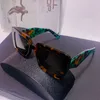 Symbole Sonnenbrille Designer grün türkis Sommer Acetat Rahmen schwarz Sonnenbrille Luxus für Frauen Strand Retro Big Square Full Frame Mode Brillen Männer SPR23Y