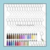 Keychains Acess￳rios de moda 120 PCs quadrados acr￭lico -chave em branco Tassels conjunto de bolsas de bolsa de bolsa de carros de carros com cadeia DIY Crafts dhvij