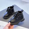 Boots para crianças meninos meninos outono de inverno couro crianças botas de moda de criança botas de garotas infantil sapatos de neve