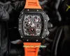 5 Style Top Quality Watches 42mm x 50mm x 16mm RM11-03 Skeleton NTPT Carbon Fiber Sapphire Glass Transparent Mechanical Automatic Mens Men's Watch Wristwatches