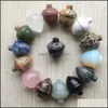 Konst och hantverk Arts Gifts Home Garden Natural Crystal Hazelnut Acorn Stone Pine Nut Mascot Meditation Chakra Reiki Healin Dhroj