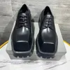 2022 남성용 귀여운 Rhino Horn Shoes 성격 이상한 가죽 신발 Mens Derbies Derby Shoe Square Toe Mans 플랫폼 옥스포드 높이 증가