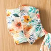 Kl￤derupps￤ttningar Mababy 0-24m F￶dd sp￤dbarn Baby Girls Set Summer Floral Crop Tops Bow Shorts Outfits Costumes D01CLOTHING