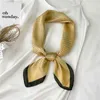 2021 seide Quadrat Schal Dame Haar Band Foulard Satin Weibliche Tasche Schals Stirnband Frauen Bandana Schal und Wraps Große Hijab sommer