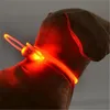 Dog Collars Leashes Collar Night Lights PET PET ANTI-LOST SAFETY LUMINOUS調整可能な防水ウォーキングフラッシングキャットカラードッグ