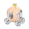 Atacado 20pcs Barefoot Princess Pumpkin Car veículo elétrico veículo elétrico Charms de prata Pingente Fit Fit Pandora Bracelet