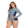 Women Plus Size Swimwea Fashion Swimwear Swimwara plażowa syjamska biała czarna kolorowy kolor Multi Print Jednokierowy stanik biustonosza letnie stroje kąpielowe