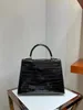 25cmshoulder saco de bolsa mini bolsa de luxo bolsa de luxo shinny crocodilo couro totalmente artesanal de qualidade marinha preta azul vermelho entrega rápida entrega