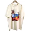 2022 Spring Summer Europe Italië Italië California Beach Coconut Tee Sunset T -shirt Men vrouwen hoogwaardige mode katoenen t -shirts