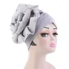 Frauen große Perlen Blumen Turban Hijabs Muslim Islamischer Schal Kopfwickel Indien Mütze Krebs Chemo Kopfbedeckung Indian Beanie Haarausfall Neu