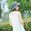 Wide Brim Hats Lady Summer Pattern Korean Ma'am Sunscreen Sandy Sun Beach Panama Hat Women Eaves Stripe Sunshade Ladies Straw HatWide We