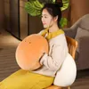 Ins 3 in1 40cm Selimut Manis Tangan Hangat Bantal İstirahat Makan Siang Bantal Lucu Mewah Lembut Boneka Mainan Gurita Boneka Hewan 220613