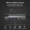 USB3.0 Type C Hub 5in1 Stations d'accueil 4K HDTV USBC A Gigabit Ethernet RJ45 LAN Multi Splitter Adaptateur avec puissance pour MacBook Pro 13 15 AIR PC ACCESSOIRES D'ORDINATEUR