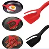 2-i-1 äggverktyg omelett spatel kök silikon spatel för toast pannkaka tillbehör matlagning gadgets klämma grepp flip tang
