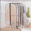 Autres Housekee Organisation Maison Jardin Vêtements de ménage Sac à poussière Coréen Simple Garde-robe ER Épaissi Transparent Manteau Suspendu Costume Goutte