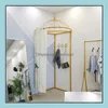 Temporary Mobile Fitting Room Commercial Furniture Clothing Store Floor Portable Fold Simple Changing Space Drop Delivery 2021 Home Garden