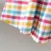 Girl's Dresses 18M-6Years Baby Girls For Party And Wedding Princess Spring Summer Cotton Plaid Toddler Birthday ClothingGirl's