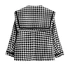 Autumn Winter Clothing Wool Short Jacket Female Korean Version Loose Houndstooth Padded All-Match Jacket Long Sleeve Tops Women L220725