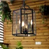 Lampes suspendues American Country Lights Stairway Euro Style Corridor Home Garden Iron Carnival Lamp Bird Cage Villa Club LampPendant