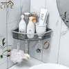 Étagère de rangement pour salle de bain Porte-serviettes Porte-shampooing mural pour douche avec quatre crochets Sans perçage Accessoires de toilette de cuisine J220702