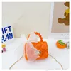 INS Baby Girl Jelly Прозрачные сумочки с жемчугом лук сладкие детские цвета, соответствующие цепи, мешок, мешки, модные дети, одно плечо, нулевые кошельки F1290