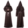 Costume à thème Halloween Mort Cape médiévale Costumes de moines prêtres médiévaux Halloweens Christian CPY moine longue robe sorcier capes à capuchon