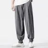 Men's Pants Spring Summer Mens Cotton Linen Loose Harem Casual Large Size Comfortable Trousers M-5XL M7Men's