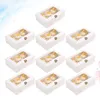 Emballage cadeau 10pcs Boîtes d'emballage en papier blanc Conteneurs à cupcakes Cuisson écologique Muffin Petits inserts Porte-gâteau Boîtes à biscuitsGift