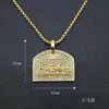 Necklaces Pendant Necklaces Hip Hop Bling Iced Out Rhinestones Stainless Steel The Last Supper Geometric Square Necklace For Men Rapper Jewe
