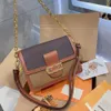 Torebki na ramię DAUPHINE modne torebki z łańcuszkiem crossbody kobiety luksusy projektant skórzane torby hobo torba portfel M44391