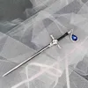 2022 Nuevo Punk Metal Sword Beatpin Palabra para el cabello rubí chino para mujeres Herramientas de diseño de peinado de bricolaje Accesorios Dropshipping Gifts