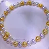 Colar de casamento clássico com nodoso manuado 12mm Pearl multicolor de 12 mm para mulheres jóias de moda 18 polegadas