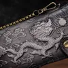 العلامة التجارية الشهيرة الشهيرة من الذكور تصميم الجلود الطبيعية Dragon Dragon دفتر الشيكات الحديد منظم محفظة محفظة حقيبة اليد 1088