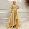 Vintage Appliques Hijab Muslim Prom Dresses Organza Saudi Arabic Formal Gown Dubai Kaftan Islamic Robes De Soirees 326 326