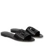 Sandali di design di lusso con ciabattine con ciabattine Pantofole Cutout Leathers Slides Millennials Leather Slides suola in vera pelle con scatola