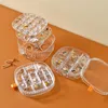 Transparentes 3-lagiges Aufbewahrungsfach für Schmuckschatulle für Ohrringe, Schmuck-Organizer, Ohrringe, Ringe, Halsketten, Armbänder, Vitrine, Geschenk, Frauen und Mädchen