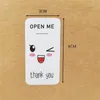 Gift Wrap 100pcs Cute "Open Me" Stickers Labels 3 6cm Thanks You For Small Business Package Decor Box Bag StickersGift