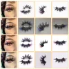 Vackra ögonfrans fluffiga 25 mm False Lash Faux Colorful Mink Eyelashes Säljare för flickor Full Strip Lashes7207669