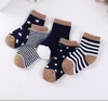 5 paires / lot 0 à 6 ans enfants chaussettes en coton doux garçon fille bébé mignon dessin animé chaud rayures points mode école chaussettes automne hiver 220514